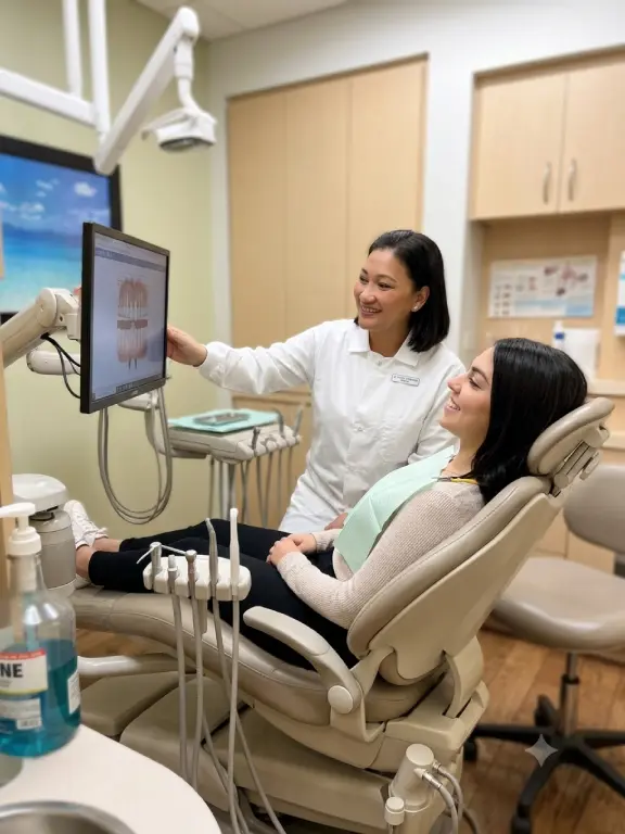 Dr. Chona consulting with a patient in a comfortable treatment room